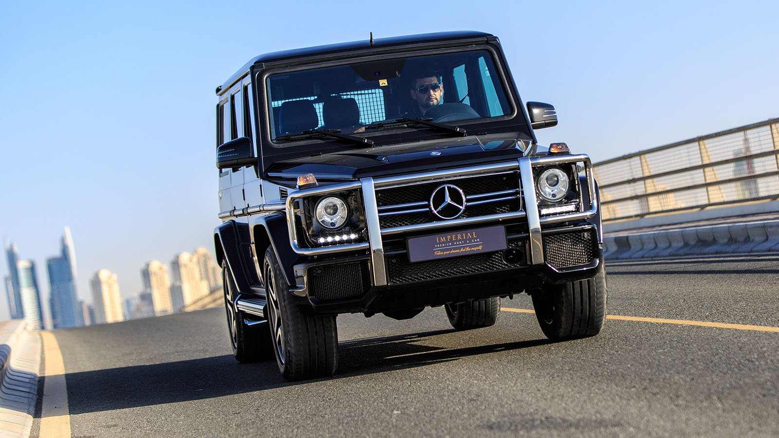 Black Color Mercedes Benz G63 AMG Car Rental Dubai