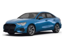 Audi A3 sedan shown from the front three-quarter angle