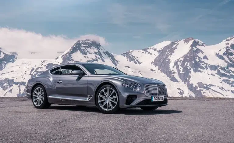 Bentley Continental GT viewed from the front