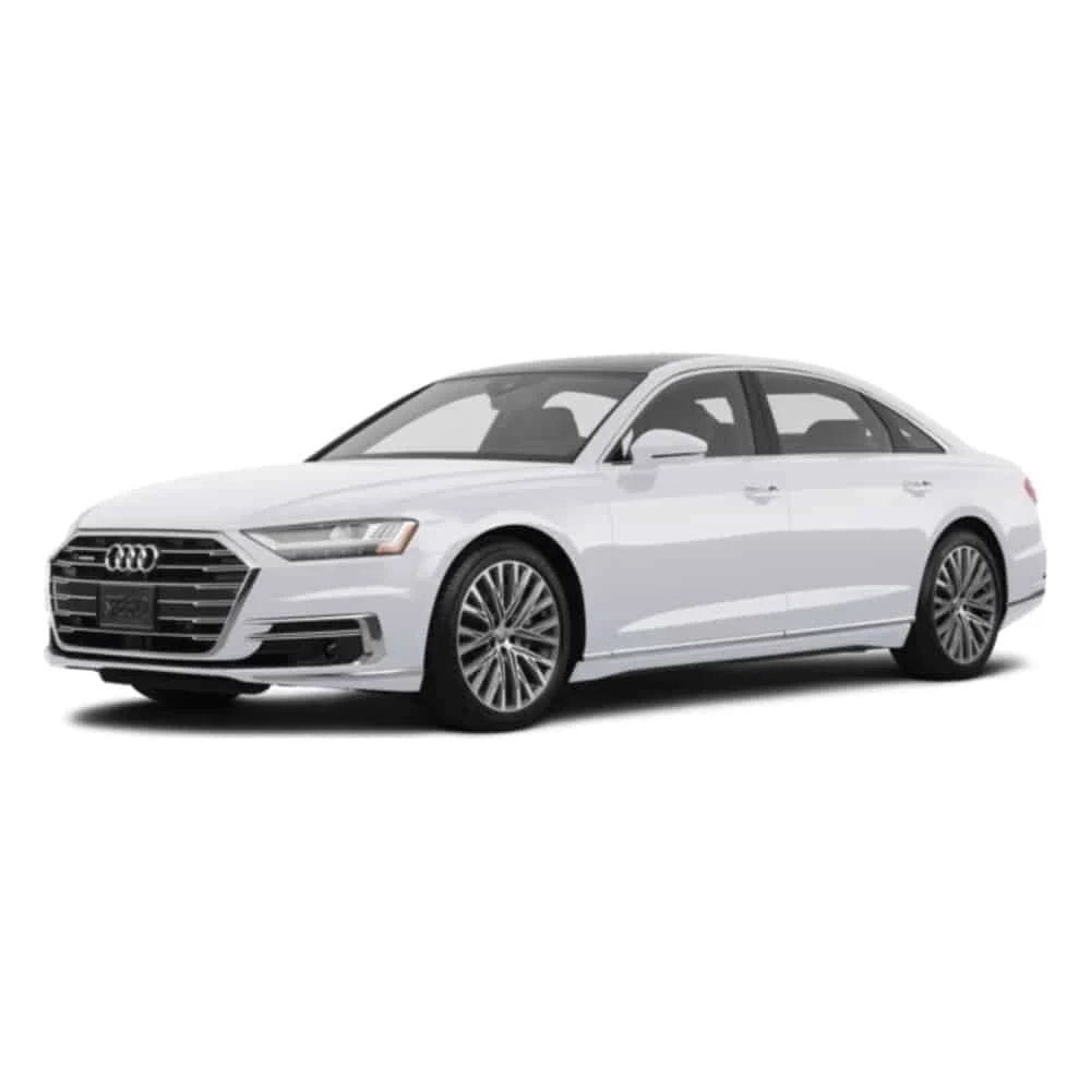 Audi A8 L shown from the front three-quarter angle
