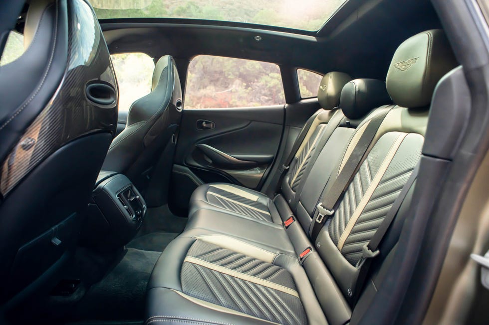 Aston Martin DBX707 Rent Dubai rear seats view | Imperial Premium Rent a Car