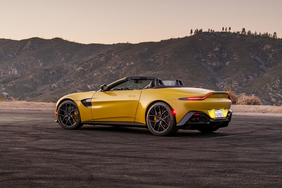 Aston Martin Vantage Roadster Rent Dubai rear side view | Imperial Premium Rent a Car