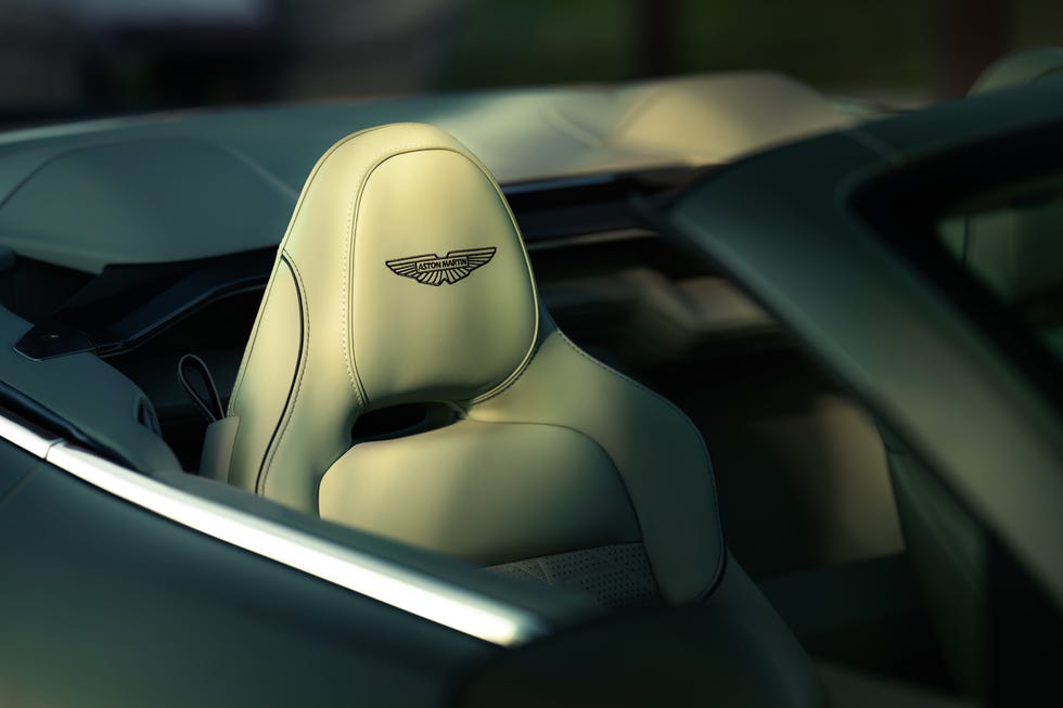 Aston Martin Vanquish Volante Rent Dubai front seats view | Imperial Premium Rent a Car