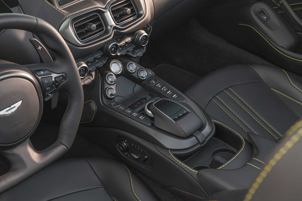 Aston Martin Vantage Roadster Rent Dubai cockpit view | Imperial Premium Rent a Car
