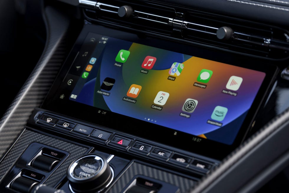 Aston Martin DB12 Rent Dubai navigation system | Imperial Premium Rent a Car