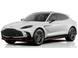 Aston Martin DBX shown from the front three-quarter angle